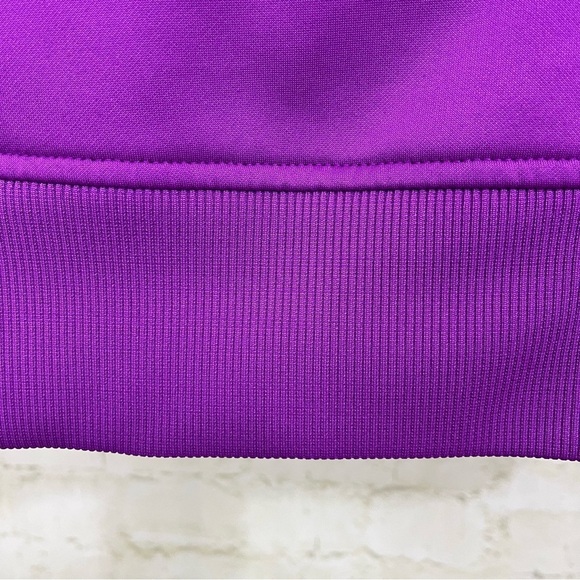 Reebok Purple Color Block Zipper Hooded Fleece Jacket - Picture 10 of 14